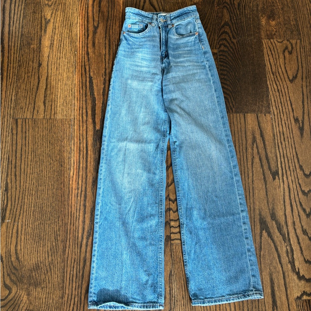 H&M Light Blue Wide Leg Jeans